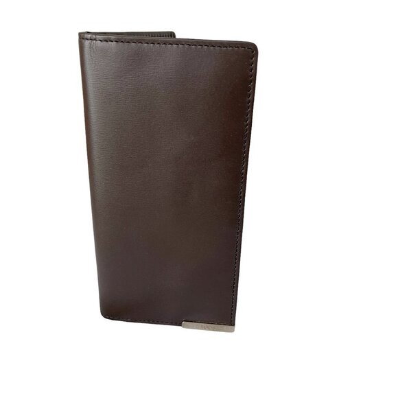Tod's Italy Brown Barretta MET Leather Vertical Wallet XAMBRRB7449PULS81
